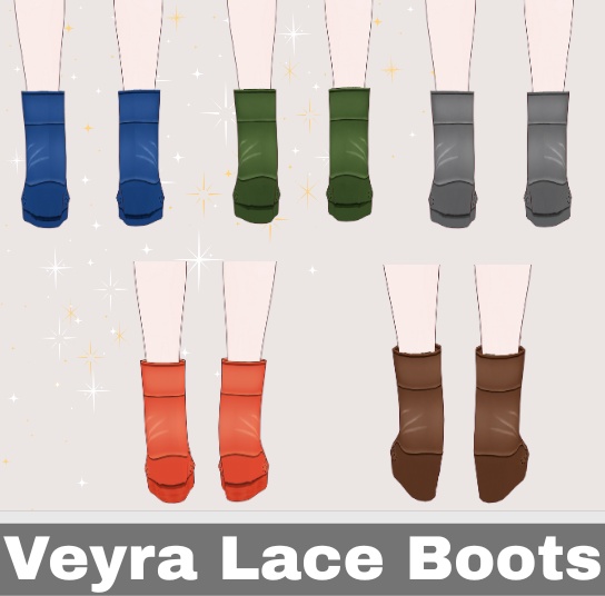 Lace Boots VRoid|VRoid Studio|VRoid Shoes|VRM|VRoid Texture|VRoid Accecoris|VRM Asset|VTuber Asset|VRoid Cosplay|Customitem|