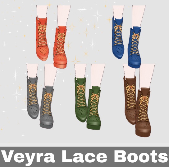 Lace Boots VRoid|VRoid Studio|VRoid Shoes|VRM|VRoid Texture|VRoid Accecoris|VRM Asset|VTuber Asset|VRoid Cosplay|Customitem|