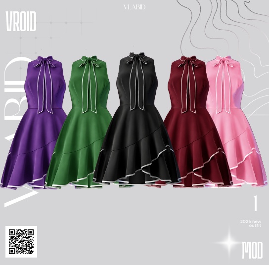 Daily Outfit VRoid VRoid Studio VRoid Clothes VRoid Costume VRChat VRoid Outfit VRRoid Costume VRoid Cosplay Customitem VTuber Asset VTuber Streaming VRM