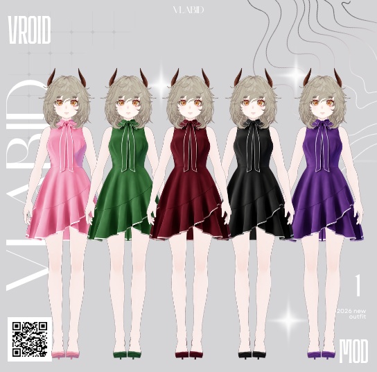 Daily Outfit VRoid VRoid Studio VRoid Clothes VRoid Costume VRChat VRoid Outfit VRRoid Costume VRoid Cosplay Customitem VTuber Asset VTuber Streaming VRM