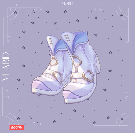 **Fantasy Elegance Shoes | VRoid / VTuber Custom Item | Magical Shoes**