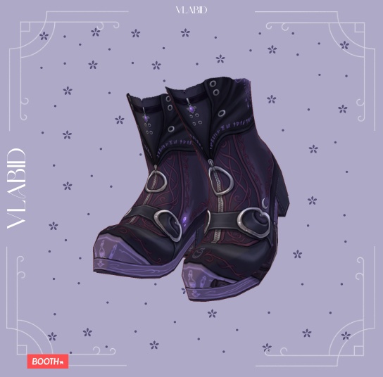 **Fantasy Elegance Shoes | VRoid / VTuber Custom Item | Magical Shoes**