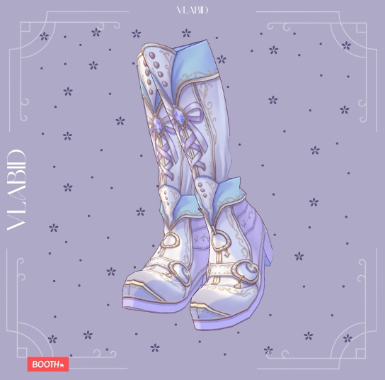 **Fantasy Elegance Shoes | VRoid / VTuber Custom Item | Magical Shoes**