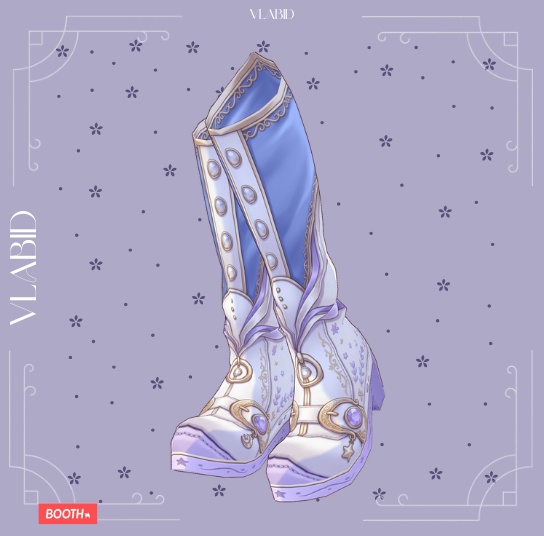 **Fantasy Elegance Shoes | VRoid / VTuber Custom Item | Magical Shoes**