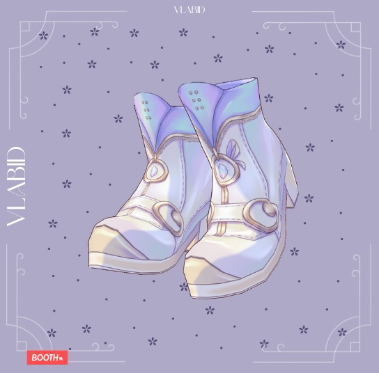 **Fantasy Elegance Shoes | VRoid / VTuber Custom Item | Magical Shoes**