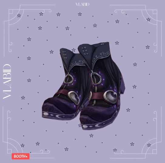 **Fantasy Elegance Shoes | VRoid / VTuber Custom Item | Magical Shoes**