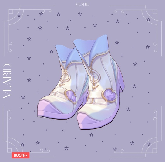 **Fantasy Elegance Shoes | VRoid / VTuber Custom Item | Magical Shoes**
