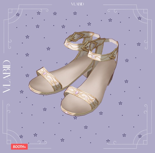 Elf Fairy Sandals | VRoid Shoes | Fantasy VTuber | 4 Shoes Bundle | Custom Item