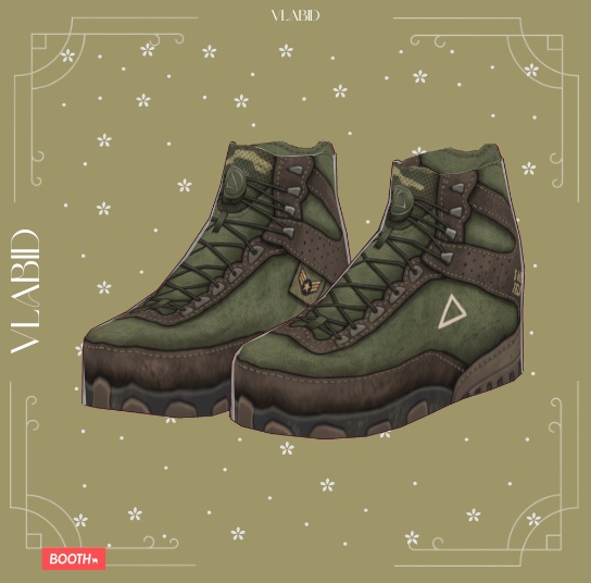 Army Shoes|Military Camouflage Boots|VRoid Custom Item・3D靴