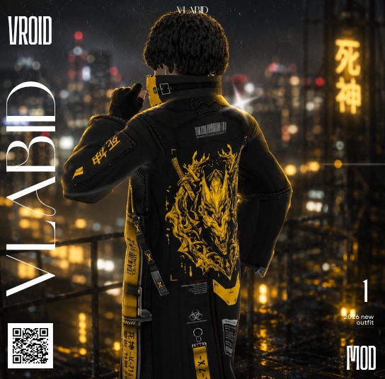 Tactical Techwear Outfit | Cyberpunk / Futuristic / Survival | VRoid Studio Custom Item