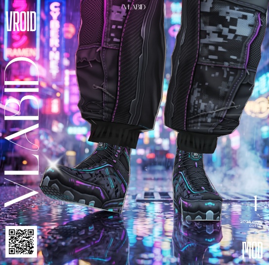 Futuristic Techwear Pants | Cyberpunk / Sci-Fi / Digital | VRoid Studio Custom Item