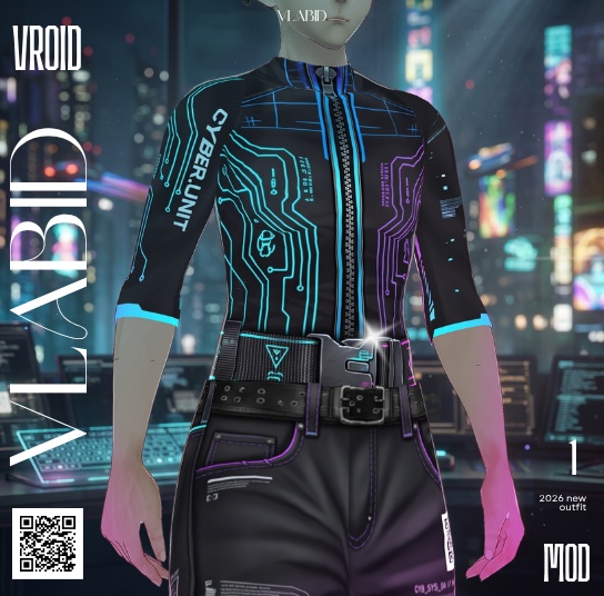 Futuristic Techwear Pants | Cyberpunk / Sci-Fi / Digital | VRoid Studio Custom Item