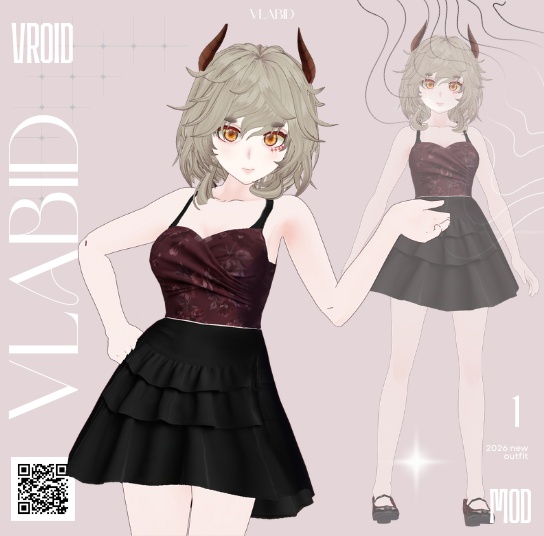 Daily Outfit VRoid Clothes VRoid Studio Outfit VRoid Customitem VRoid Costume VRM VTuber Asset VRoid Texture VRM VRoid Dress VTuber Outfit