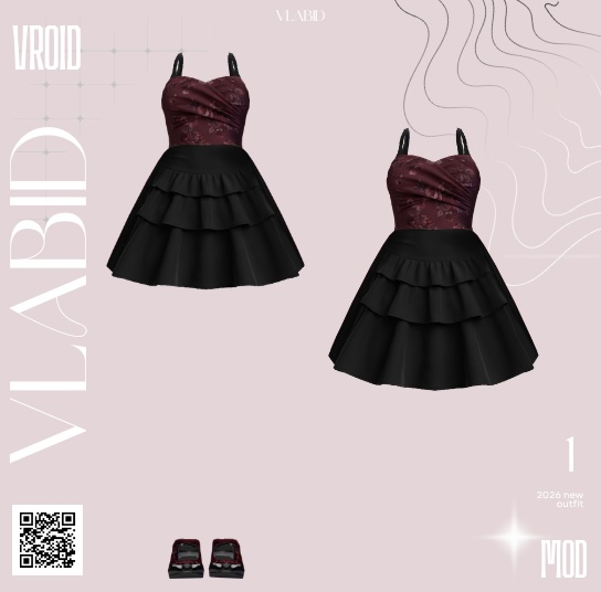 Daily Outfit VRoid Clothes VRoid Studio Outfit VRoid Customitem VRoid Costume VRM VTuber Asset VRoid Texture VRM VRoid Dress VTuber Outfit