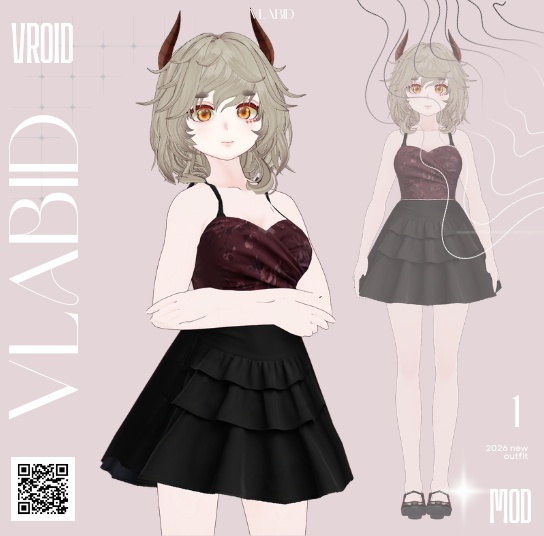 Daily Outfit VRoid Clothes VRoid Studio Outfit VRoid Customitem VRoid Costume VRM VTuber Asset VRoid Texture VRM VRoid Dress VTuber Outfit