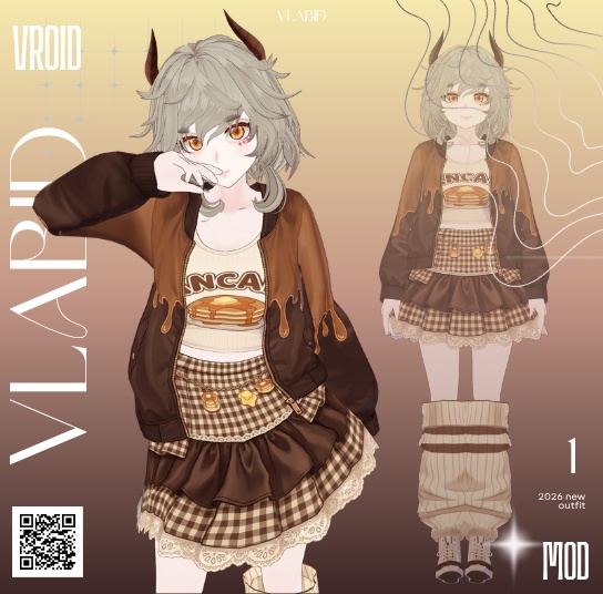 Daily Outfit Cute Outfit Kawaii Outfit VRoid Costume Customitem VRoid Texture VTuber Asset VTuber Outfit Custom Outfit VRoid Dress VRoid Studio VRoid Clothes