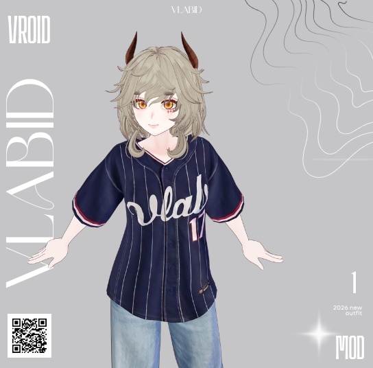 Y2K Baseball Girl Set VRoid Studio Customitem Outfit Sets VTuber Asset Y2K Fashion VTuber Fashion Customizabel VRoid Texture VRoid Clothes Kawaii VRoid Baseball Outfit VRoid Costume
