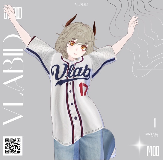 Baseball Outfit Casual Outfit VRoid Customitem VRoid Studio VTuber Asset VRoid Clothes VRoid Costume Kawaii Outfit Texture VRoid Sporty Outfit Baseball Fashion VRoid Texture Cute Outfit