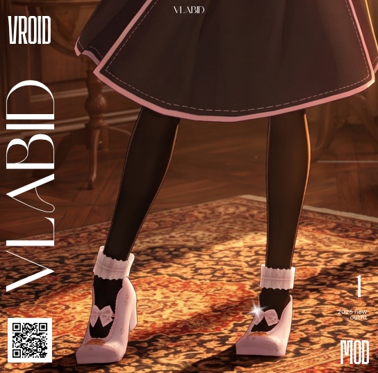 VRoid / VTuber Cute Maid Apron Dress Set|VRM + BlendShape + Custom Item