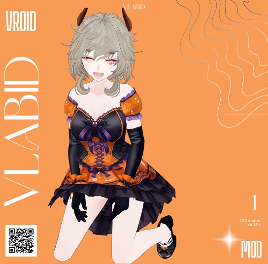 Halloween Costume Halloweenset Halloween Clothing Halloween VRoid Studio Halloween Fashion VRoid Clothes VRoid Texture Customitem VTuber Asset Halloween Kawaii Halloween Cute