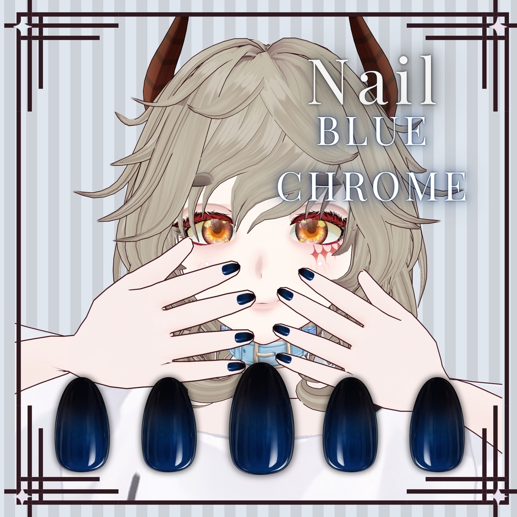 Nail Art Pack Gothic Nails Texture Nail Polish VRoid Studio Nail Art Customitem Gothic Metal Kawaii VRoid Nails VRoid VRoid Accessory VTuber Asset Gothic Accessory VRoid Accessories