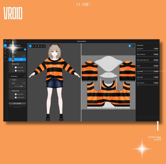 Casual Halloween Clothes VRoid Studio Customitem VRoid Costume Halloween Dress VRoid Halloween Cute VRoid Texture Fashion VRM VTuber Asset Hallowen Kawaii Casual Outfit Clothes Dress
