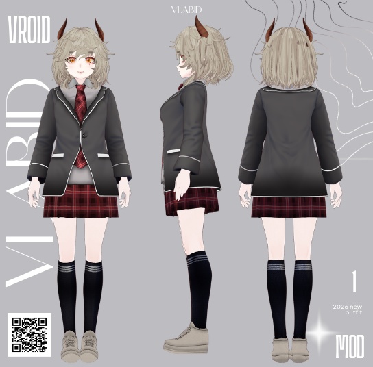 Formal Dress Uniform Outfit Texture VRoid Studio VRoid Texture Uniform VRoid Clothes Kawaii Custom VRoid Clothing VTuber 3D Clothing