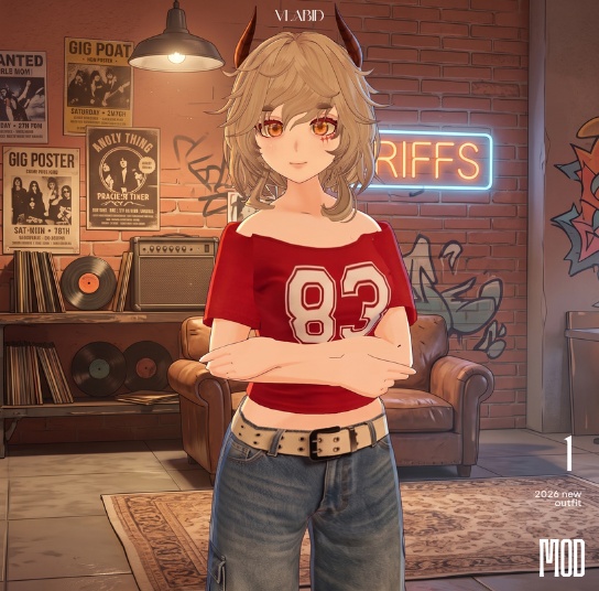 Casual Outfit 3D Clothing VRoid VRoid Clothes VRoid Studio Y2K Street Fashion VRoid Texture Customitem VTuber VRoid Costume