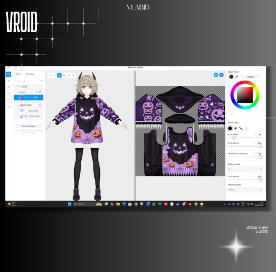 Halloween Hoodie Outfit|ハロウィン パーカー 衣装|VRoid Custom Item