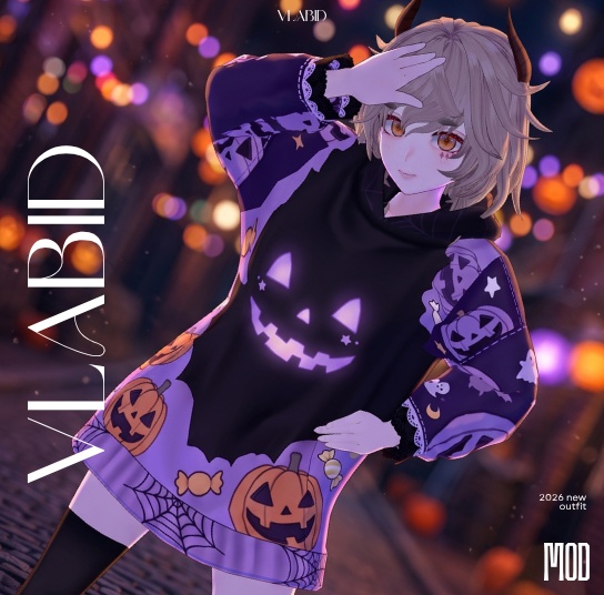 Halloween Hoodie Outfit｜ハロウィン パーカー 衣装｜VRoid Custom Item