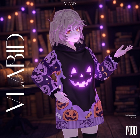 Halloween Hoodie Outfit|ハロウィン パーカー 衣装|VRoid Custom Item