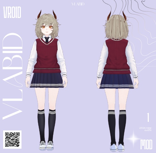 Uniform Outfit VRoid Formal Outfit VRoid Studio Classic Japanese School VRoid Clothes Customitem VRoid Texture VTuber Outfit VTuber Asset VRM VRoid Casual Formal Outfit Kawaii Outfit Clothes
