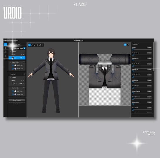 Male Dark Formal Suit Outfit Formal Outfit VRoid Clothes VRoid Studio Customitem VRoid Texture Kawaii Outfit VRoid Texture VRoid Cosplay VRoid Costume VTuber Asset VRM VTuber Fashion