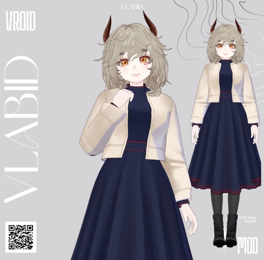 Parisian Style VRoid Customitem VRoid Studio VRoid Clothes Dresses Outfit VRoid VRM VRoid Texture VTuber Fashion VRM Asset VRoid Costume Kawaii Outfit Cute Outfit Clothes Casual Outfit