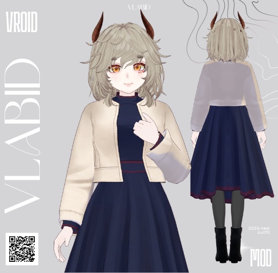 Parisian Style VRoid Customitem VRoid Studio VRoid Clothes Dresses Outfit VRoid VRM VRoid Texture VTuber Fashion VRM Asset VRoid Costume Kawaii Outfit Cute Outfit Clothes Casual Outfit