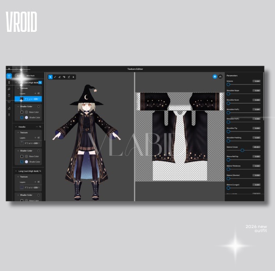 Witch Outfit VRoid Witch Clothes VRoid Studio VRoid Clothes VRM Customitem VRoid Costume VTuber Fashion VRM Asset VRoid Kawaii VRoid Casual Wizard Fantasy Outfit VRoid Gothic VRoid Texture