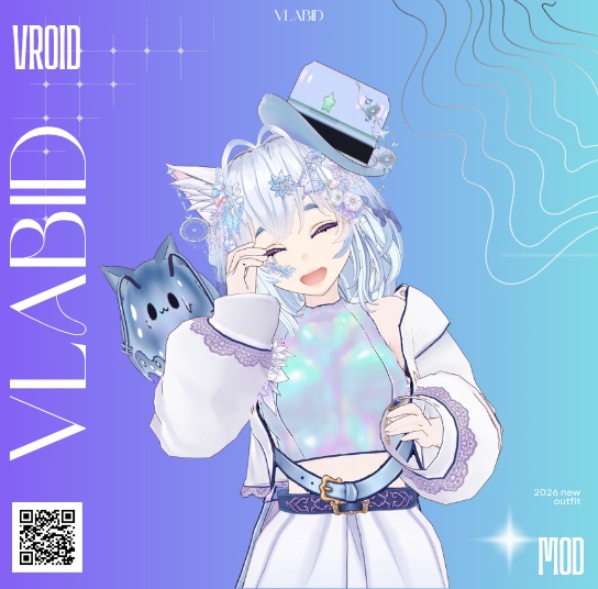 Fantasy Cat VTuber — Premium Live 3D Avatar | VRM + VRoid | Rigged & Ready to Stream