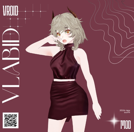 VRoid Party Dress VRoid Texture Elegant Dress Night Fashion VTuber Fashion Customtems VRChat Outfit VRoid Studio VRM Asset VRoid Texture VTuber Asset VRoid Studio