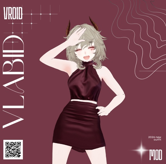 VRoid Party Dress VRoid Texture Elegant Dress Night Fashion VTuber Fashion Customtems VRChat Outfit VRoid Studio VRM Asset VRoid Texture VTuber Asset VRoid Studio