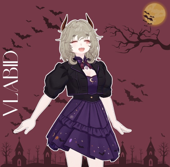 VRoid Clothes Halloween CustomItem Witch Outfit Halloween Outfit VRoid Texture Gothic Dress Kawaii Outfit VTuber Fashion VRoid Studio VRM Asset Fantasy Outfit VRoid Cosplay VRoid Costume