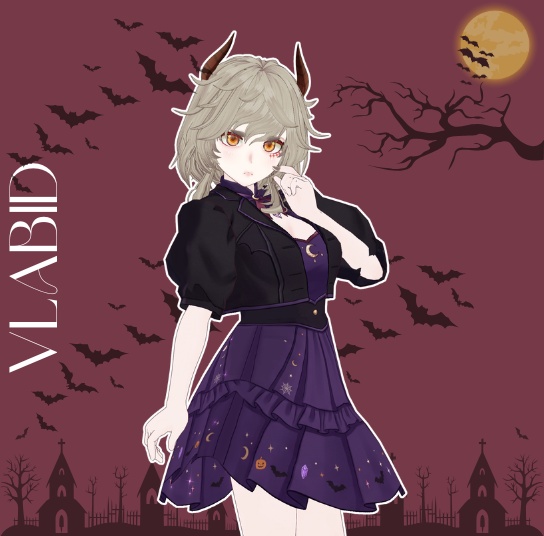 VRoid Clothes Halloween CustomItem Witch Outfit Halloween Outfit VRoid Texture Gothic Dress Kawaii Outfit VTuber Fashion VRoid Studio VRM Asset Fantasy Outfit VRoid Cosplay VRoid Costume
