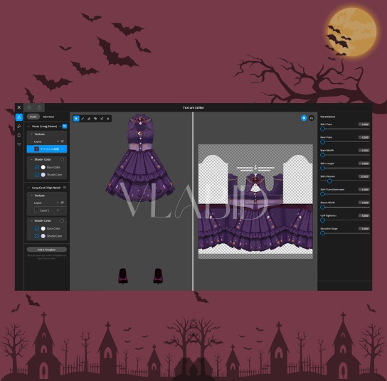 Halloween Outfit VRoid Studio VRoid Clothes VTuber Fashion VRoid Dress VTuber Outfit Outfit Gothic Outfit VRoid Texture Witch Outfit Fantasy Outfit Cute Dress Kawaii Outfit CustomItemCosplay