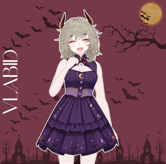 Halloween Outfit VRoid Studio VRoid Clothes VTuber Fashion VRoid Dress VTuber Outfit Outfit Gothic Outfit VRoid Texture Witch Outfit Fantasy Outfit Cute Dress Kawaii Outfit CustomItemCosplay