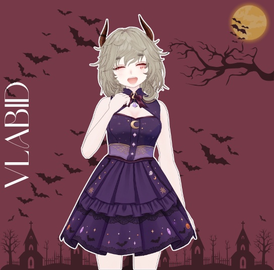 Halloween Outfit VRoid Studio VRoid Clothes VTuber Fashion VRoid Dress VTuber Outfit Outfit Gothic Outfit VRoid Texture Witch Outfit Fantasy Outfit Cute Dress Kawaii Outfit CustomItemCosplay 