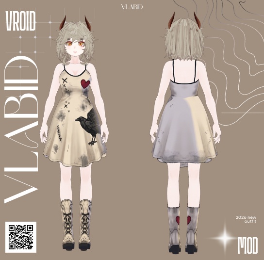 VRoid Studio Halloween Outfit VRoid Clothes Dresses Daily Outfit VTuber Fashion Gothic Outfit VTuber Outfit Kawaii Outfit VRoid Texture CustomItem Punk Outfit Crop Top VRoid Cosplay