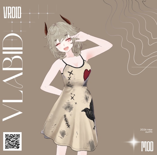VRoid Studio Halloween Outfit VRoid Clothes Dresses Daily Outfit VTuber Fashion Gothic Outfit VTuber Outfit Kawaii Outfit VRoid Texture CustomItem Punk Outfit Crop Top VRoid Cosplay