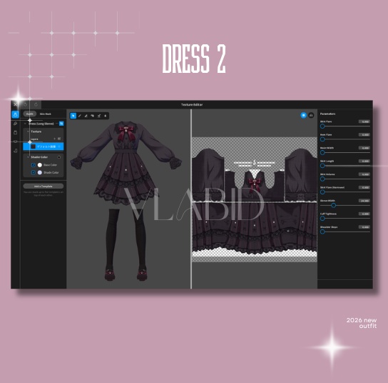 Jirai Kei Outfit VRoid Clothes Dress Outfit VRoid Texture Cute Outfit CustomItem VTuber Asset VRoid Outfit Gothic Outfit Gothic Dress VTuber Fashion VTuber Outfit Cosplay Kawaii Outfit