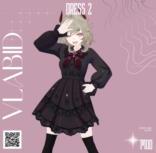 Jirai Kei Outfit VRoid Clothes Dress Outfit VRoid Texture Cute Outfit CustomItem VTuber Asset VRoid Outfit Gothic Outfit Gothic Dress VTuber Fashion VTuber Outfit Cosplay Kawaii Outfit