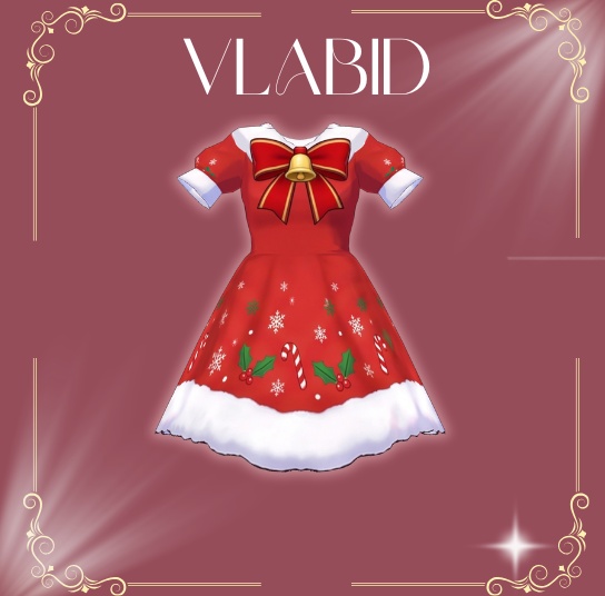 VLABID — Christmas Collection 2026 Christmas Wonderland 3 Outfit Pack VRoid Studio VRoid Christmas VRoid Clothes VRoid Costume VRoid Texture Customitem VRoid Christmas Kawaii Outfit Cute