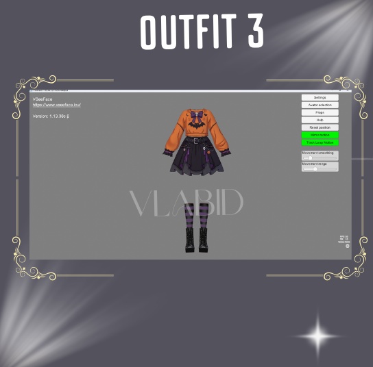 Halloween Custome VRoid, VRoid Studio, VRoid Clothes, Customitem, Halloween Gothic Outfit, VRM File, Halloween Outfit Bundle, Anime Style